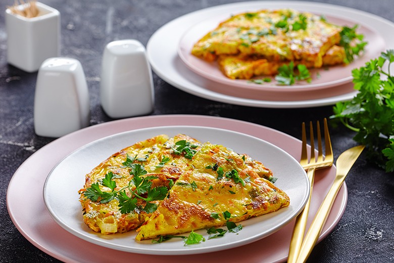 Eierfladen mit Gemüse