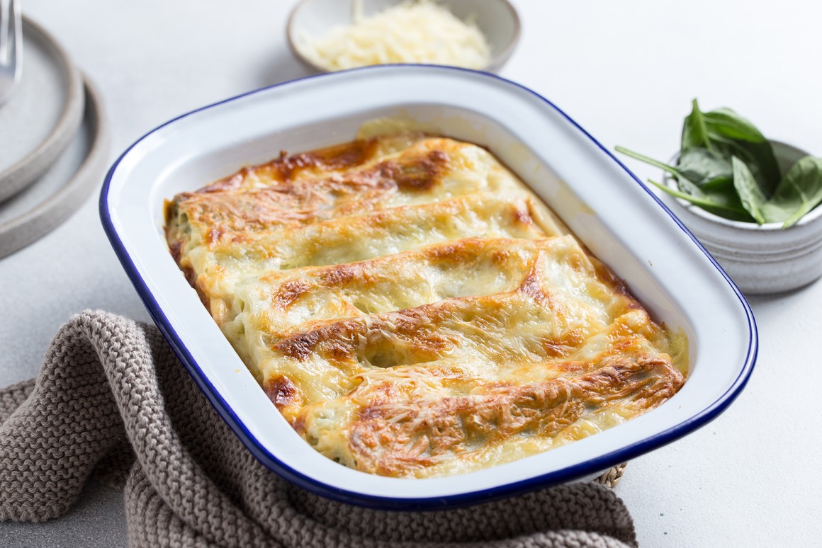 Cannelloni mit Spinat und Ricotta