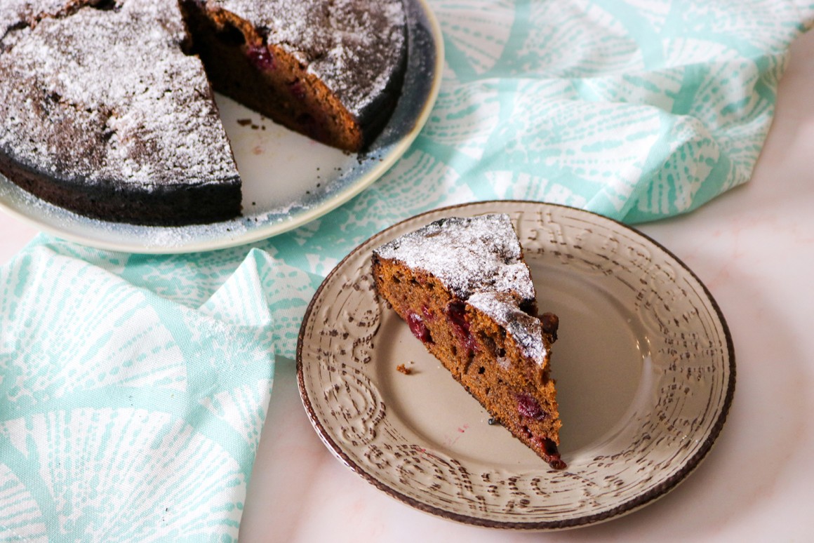 Schokokuchen mit Kirschen