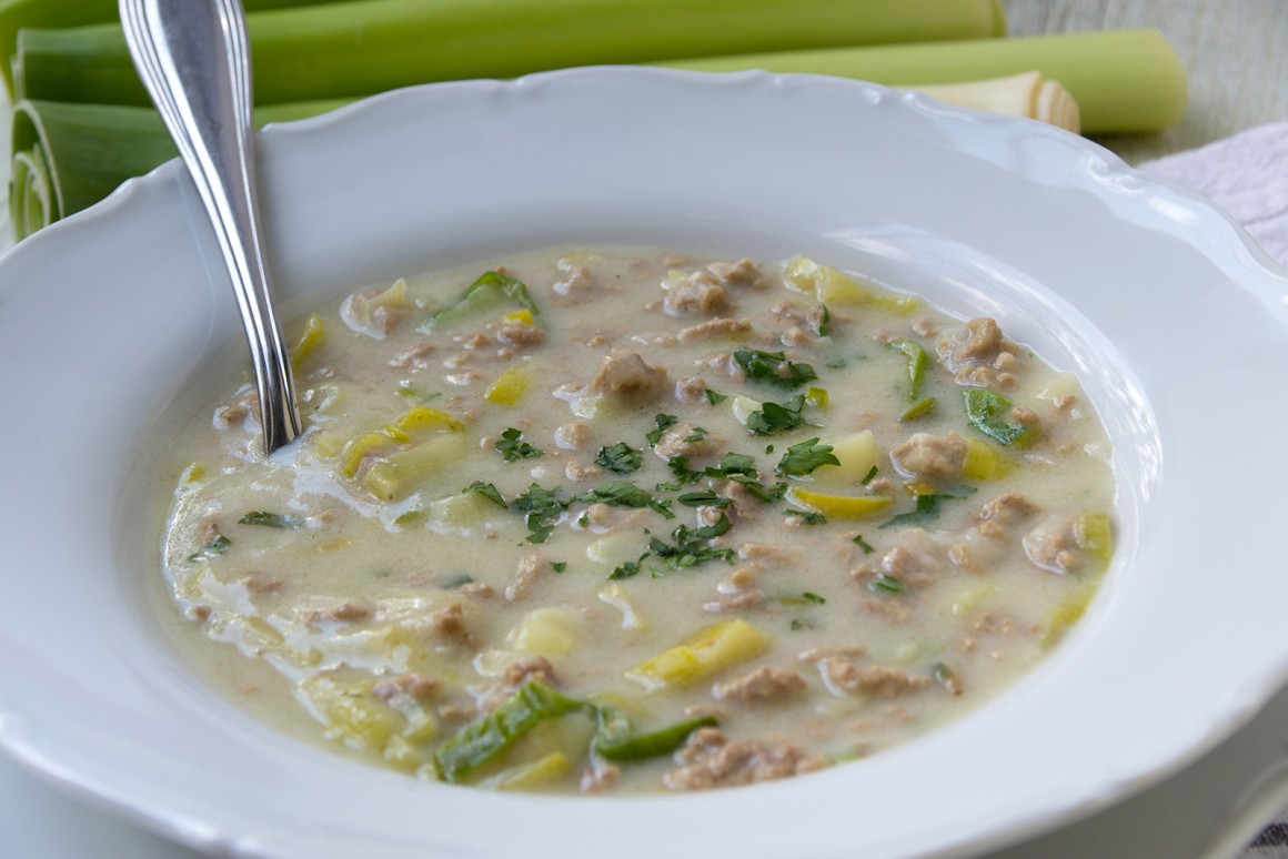Schnelle Käse-Lauch-Suppe