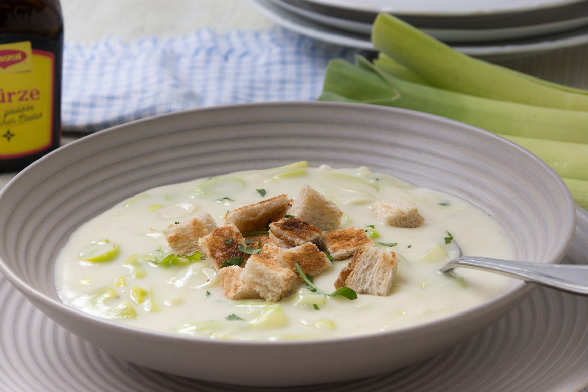 Porreecremesuppe