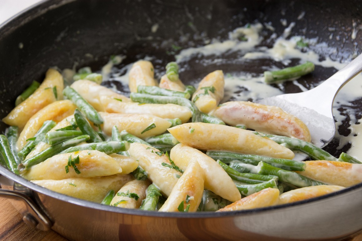 Schupfnudel-Bohnen-Pfanne