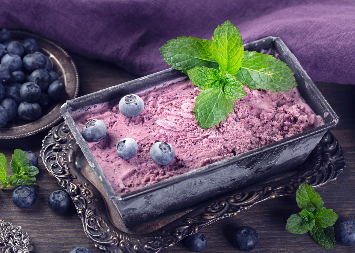 Heidelbeereis mit Ricotta - Rezept
