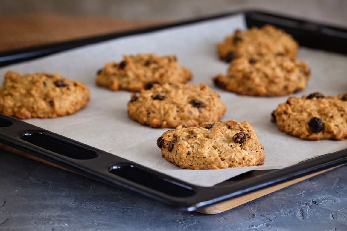 Haferflocken-Cookies mit Rosinen