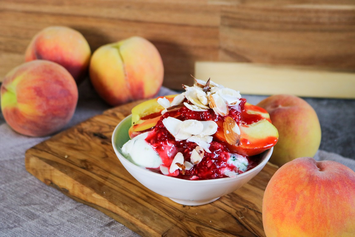 Eis Pfirsich Melba