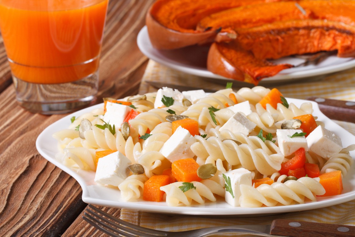 Kürbis-Feta-Pasta