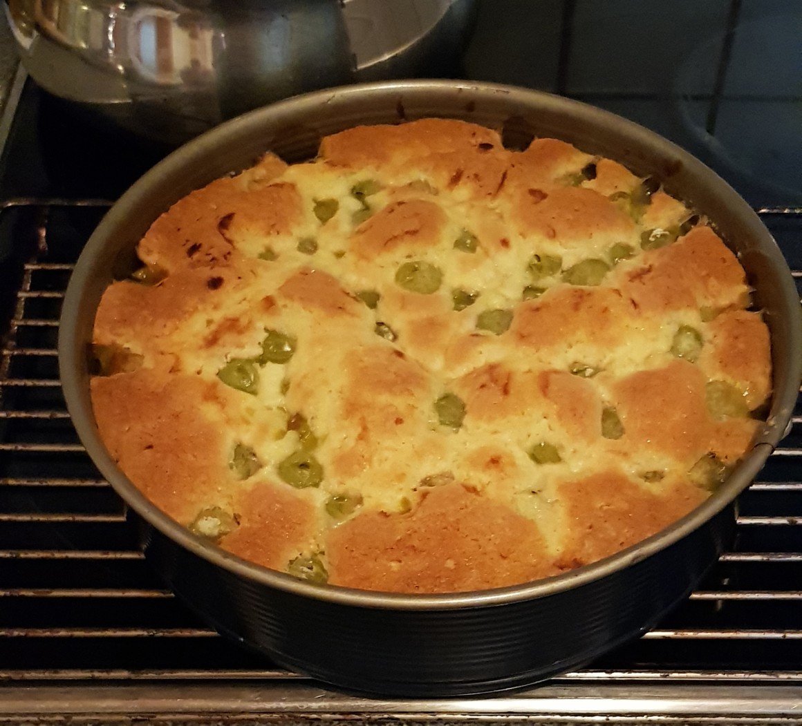 Versunkener Stachelbeerkuchen