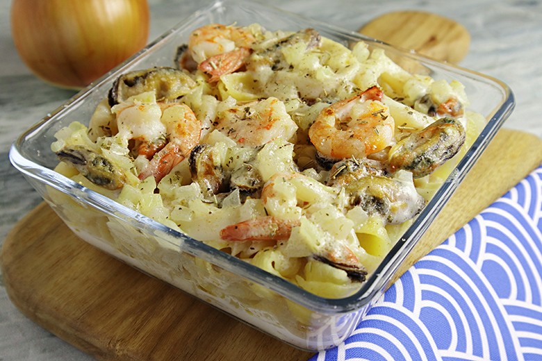 Nudelgratin frutti di mare