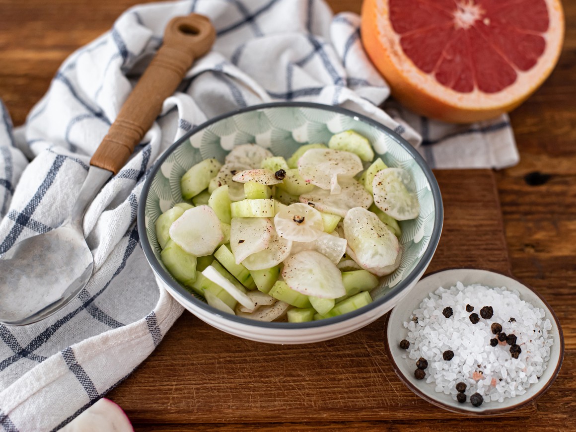 Rettichsalat mit Gurke