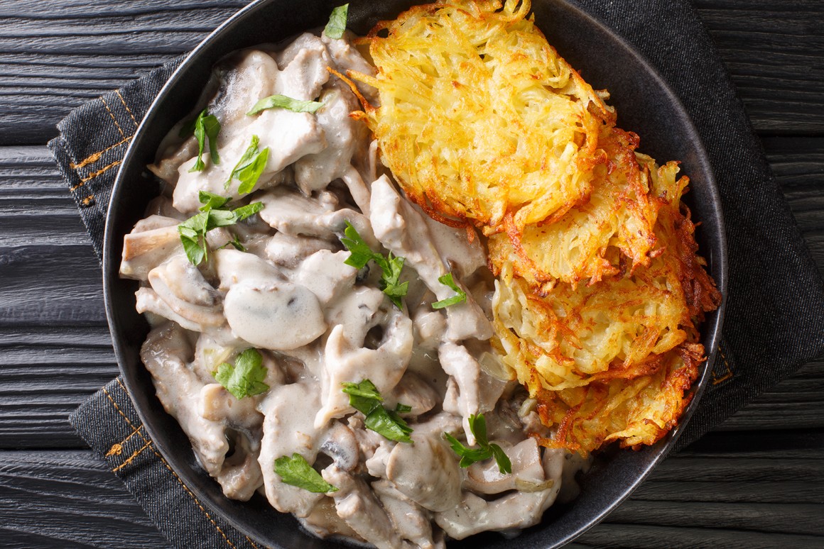 Züricher Geschnetzeltes mit Champignons - Rezept