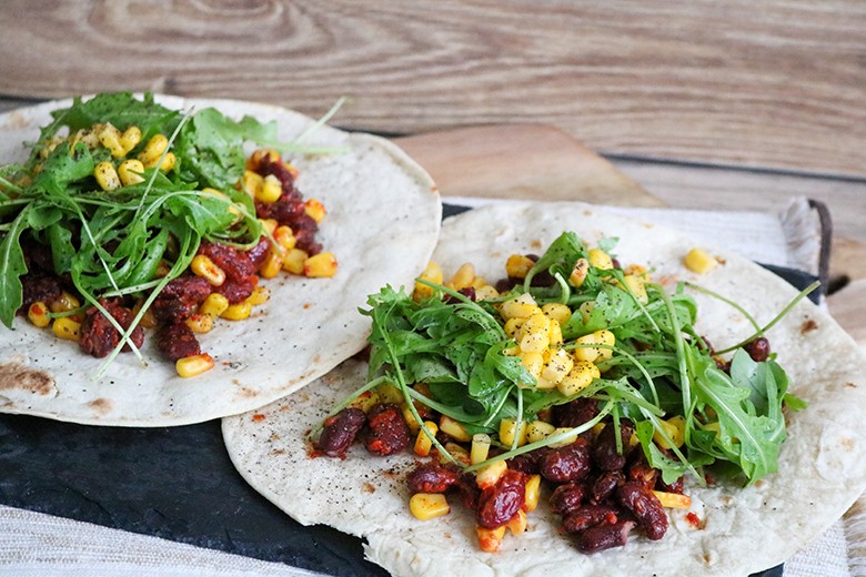Tortilla-Fladen Mexican-Style