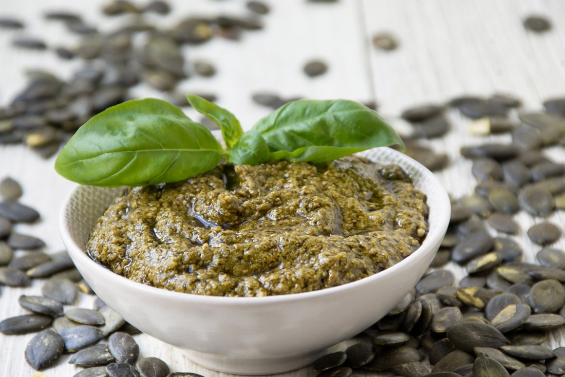Kürbiskernpesto mit Kürbiskernöl