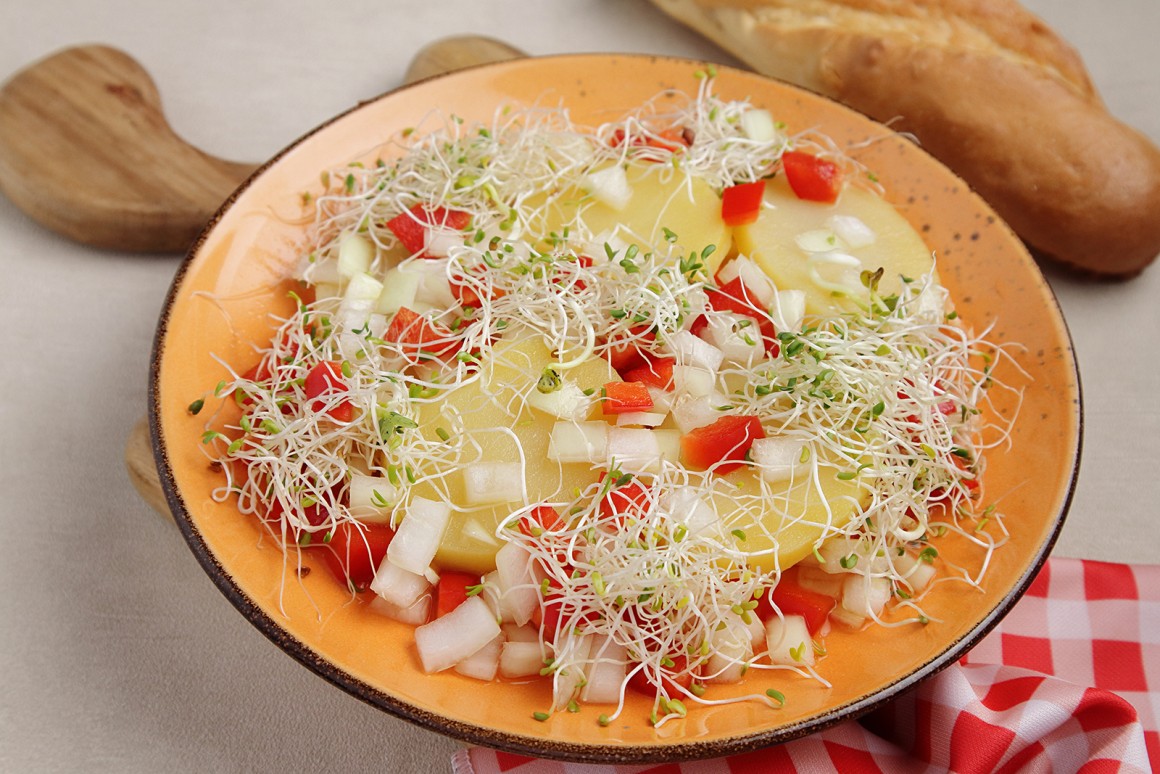 Kartoffelsalat mit Kresse