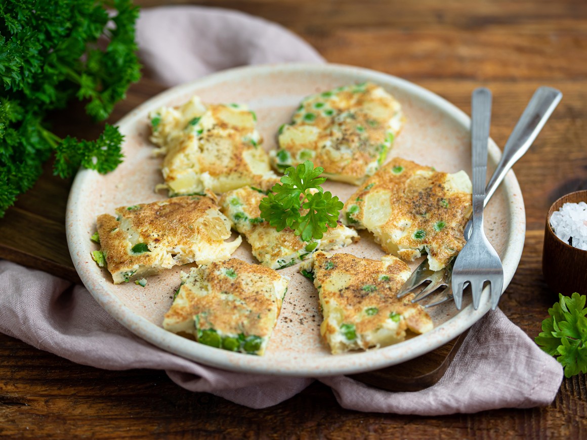 Omelett Mit Kartoffeln Und Erbsen - Rezept