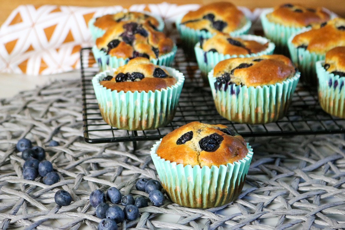 Blaubeermuffins ohne Zucker