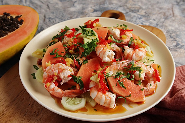 Asia-Salat mit Garnelen