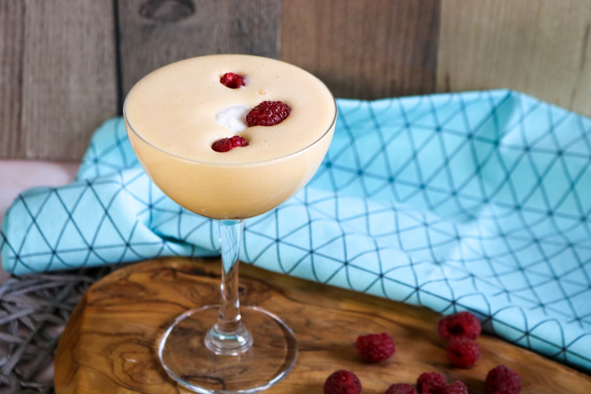 Zabaione mit Himbeeren