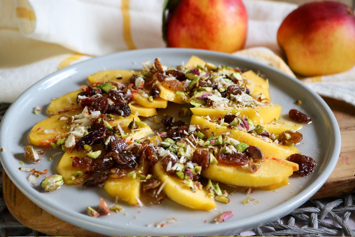 Pfirsich-Amaretto-Platte - Rezept