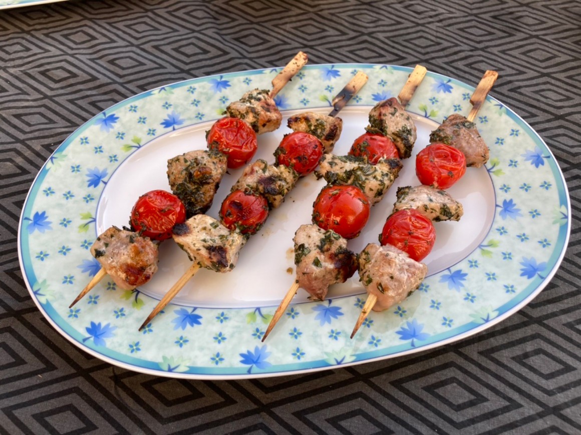 Filetspieße mit Kirschtomaten