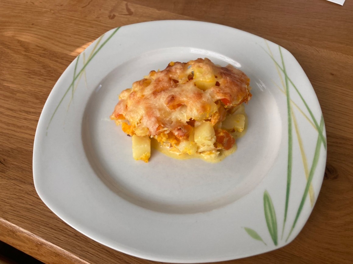 Omas Kartoffel-Kürbis-Gratin - Rezept