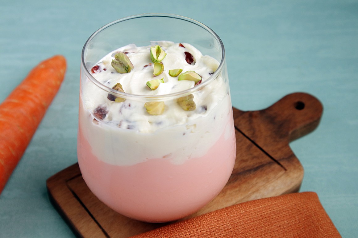 Möhren-Panna-Cotta mit Joghurtcreme