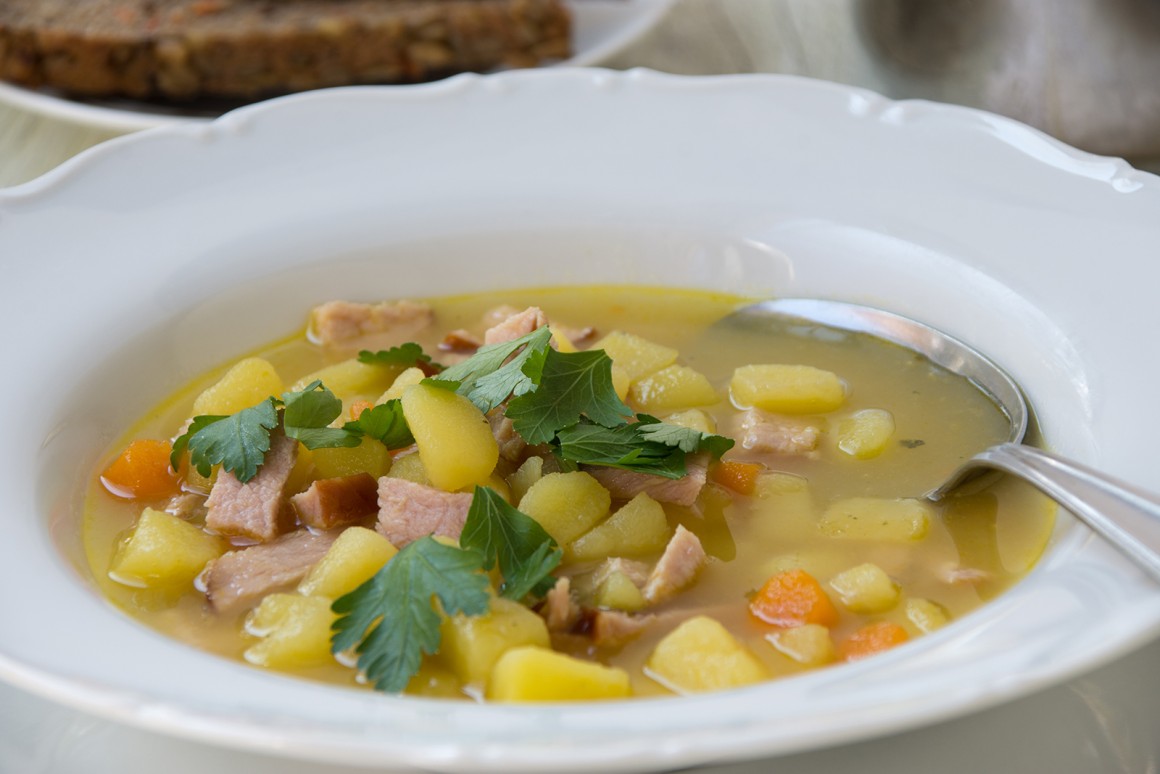 Möhreneintopf mit Kasseler