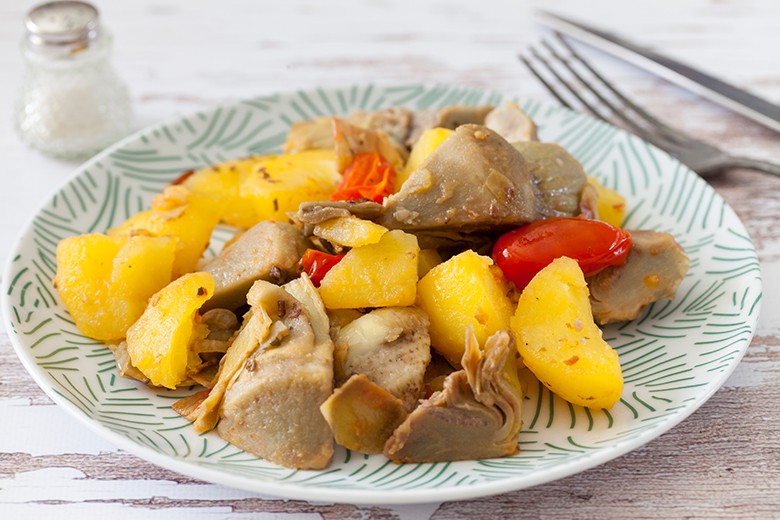 Bratkartoffeln mit Artischocken