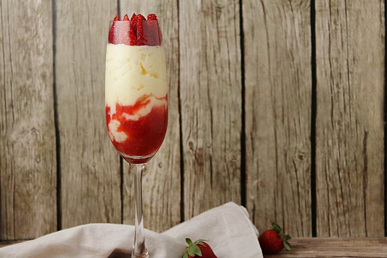 Erdbeer-Sekt-Dessert