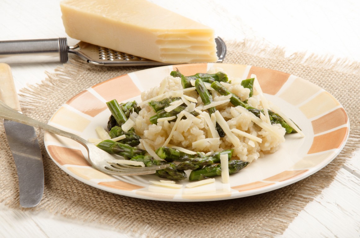 Risotto mit grünem Spargel