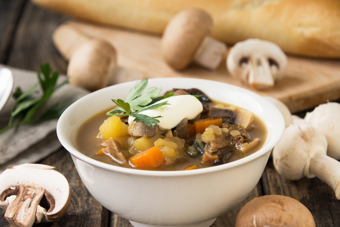 Pilzeintopf mit gefrorenen Pilzen