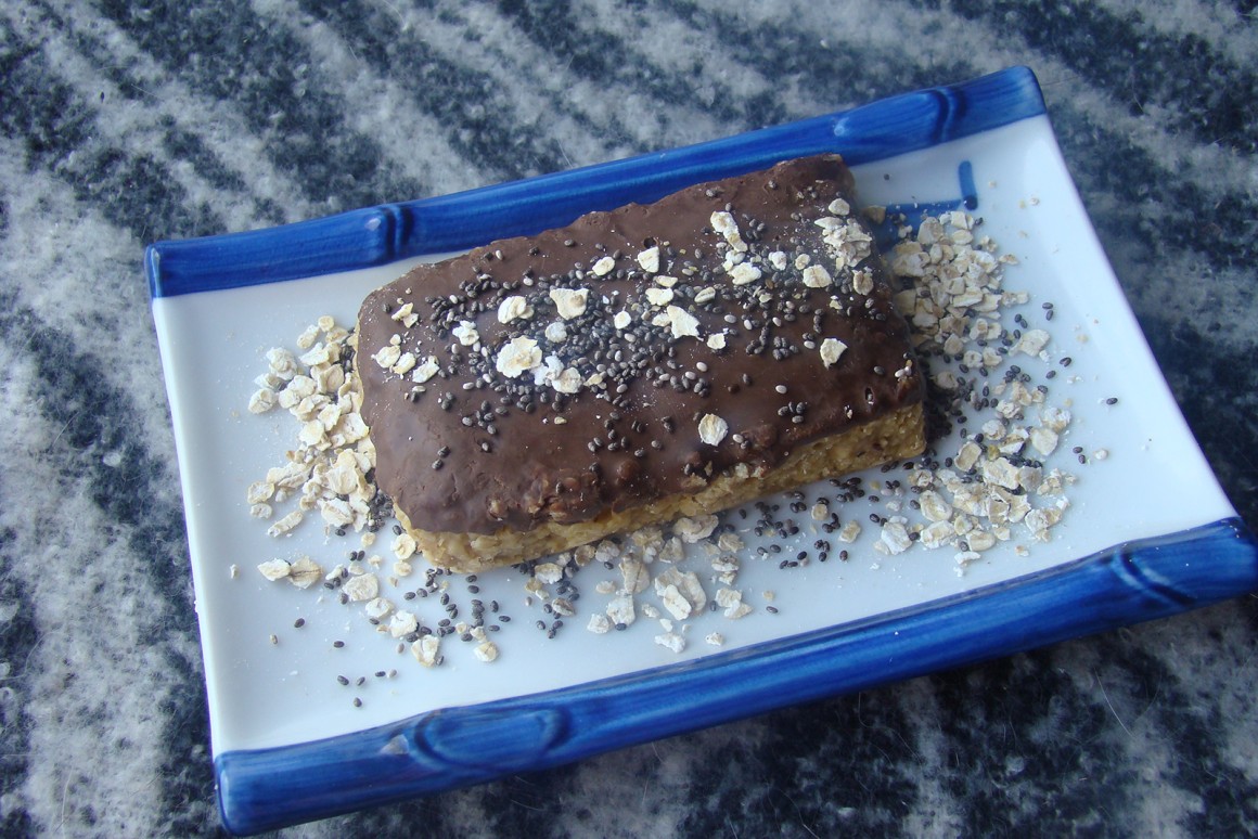 Müsliriegel mit Zartbitterschokolade
