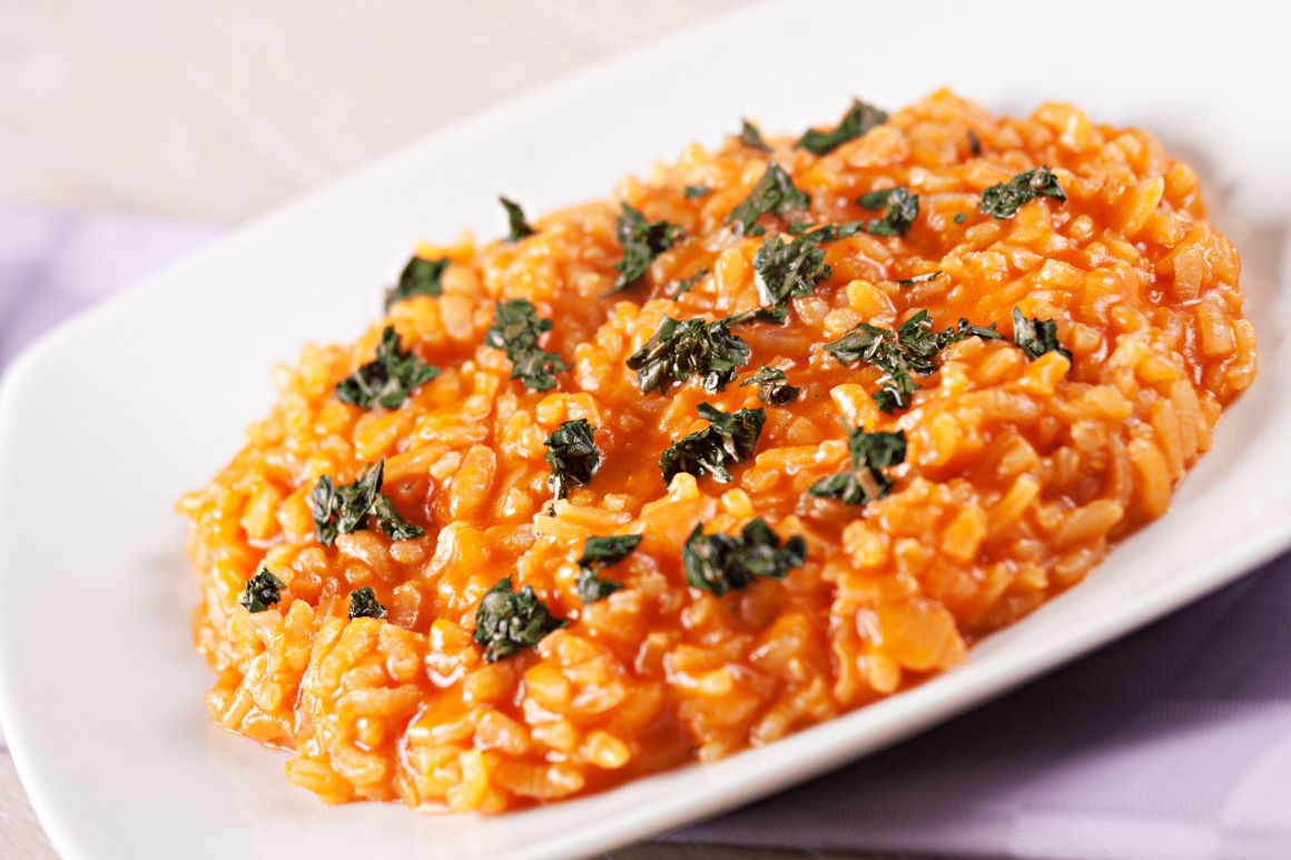 Cremiger Risotto mit Tomaten