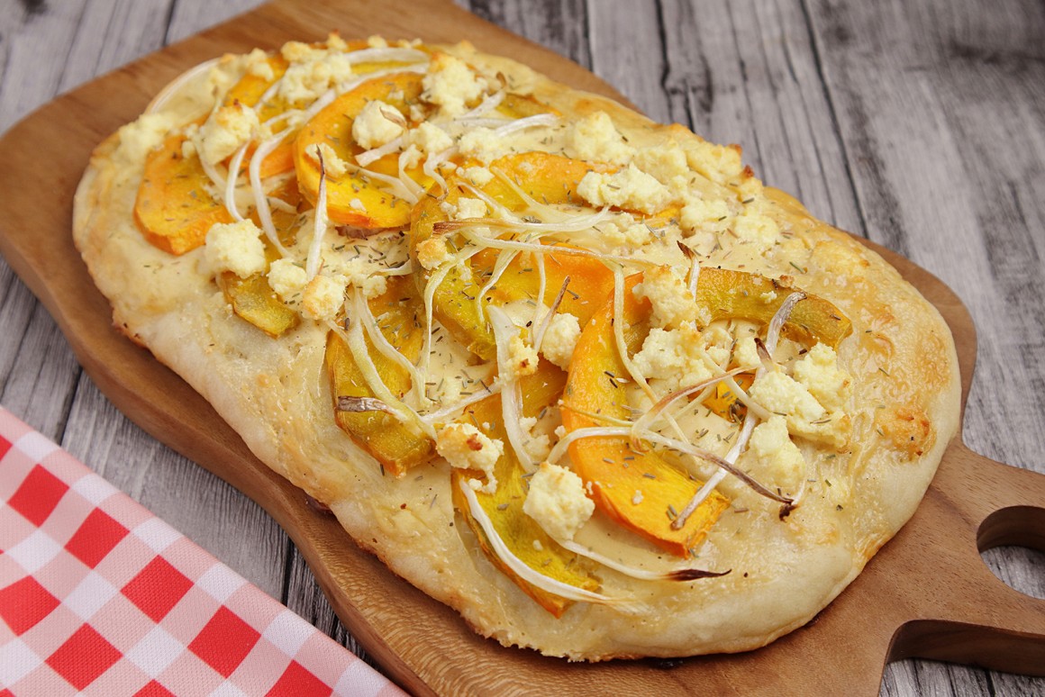 Flammkuchen mit Kürbis