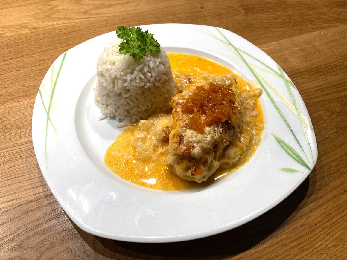 Zwiebel-Sahne-Hähnchen
