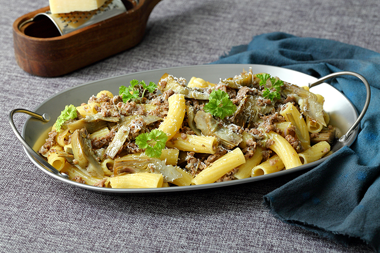 Makkaroni mit Artischocken