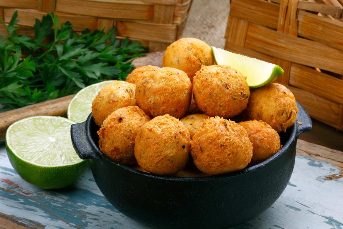 Frittierte Kabeljauknödel