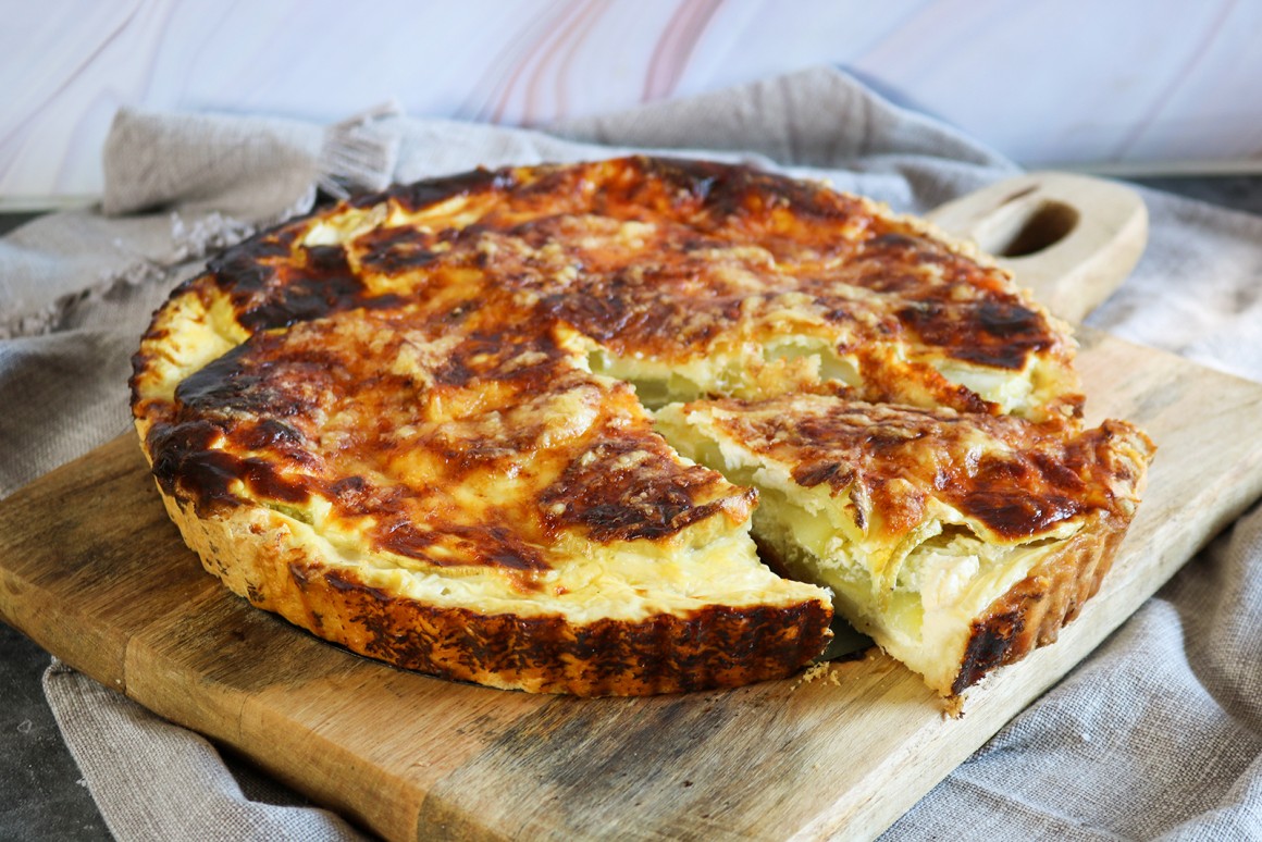 Zucchini Quiche mit Mürbteig
