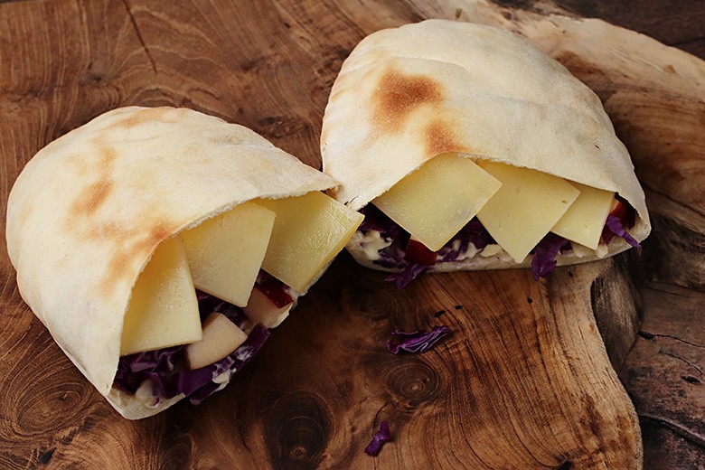 Rotkohl im Pitabrot