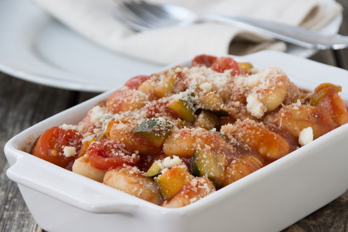 Zucchini-Gnocchi-Auflauf