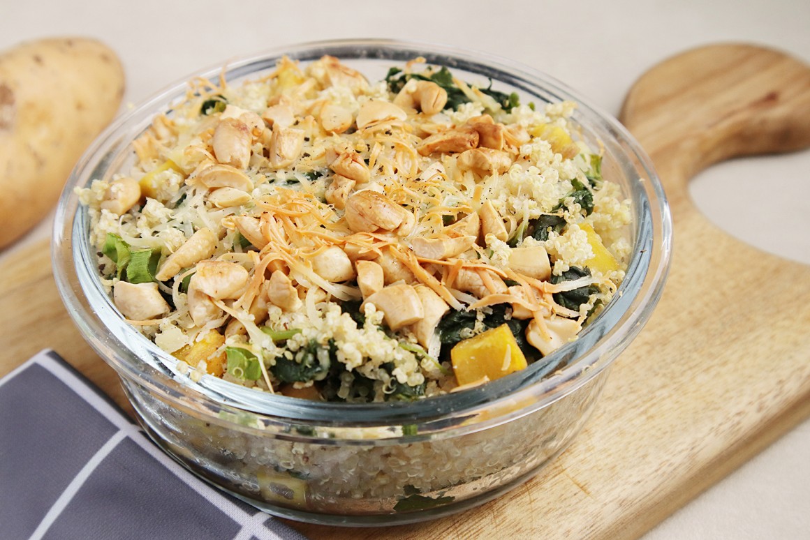 Süßkartoffelauflauf mit Quinoa - Rezept