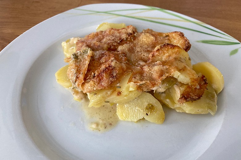 Lauch-Kartoffel-Gratin
