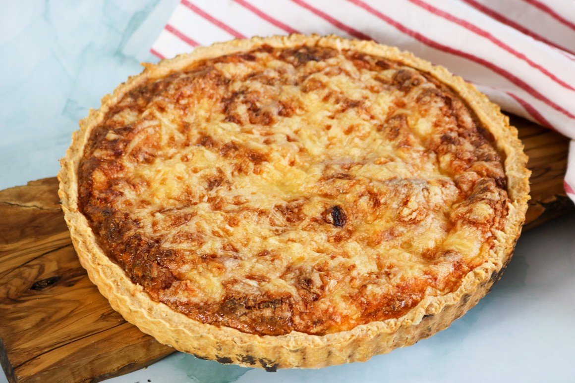 Quiche Lorraine mit Käse - Rezept