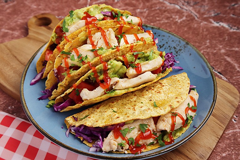 Scharfe Tacos mit Huhn