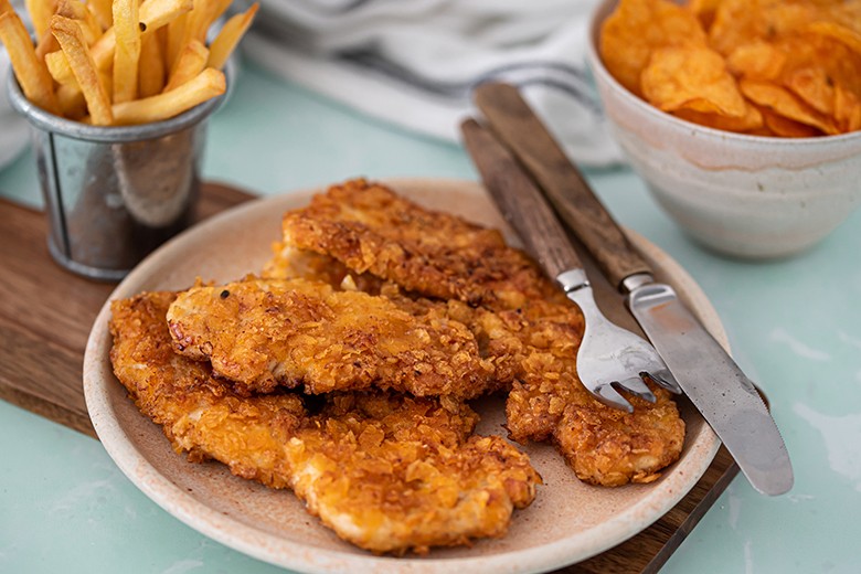 Chips-Schnitzel