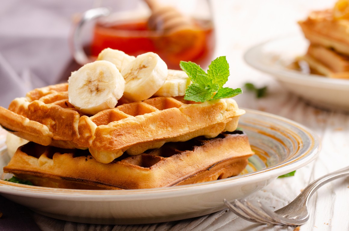 Buttermilch-Bananenwaffeln