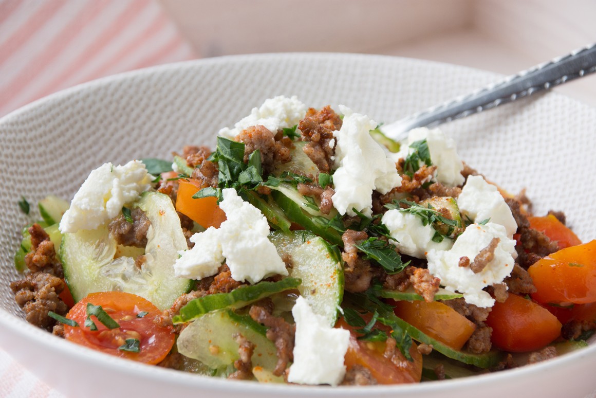 Gurkensalat mit Hack