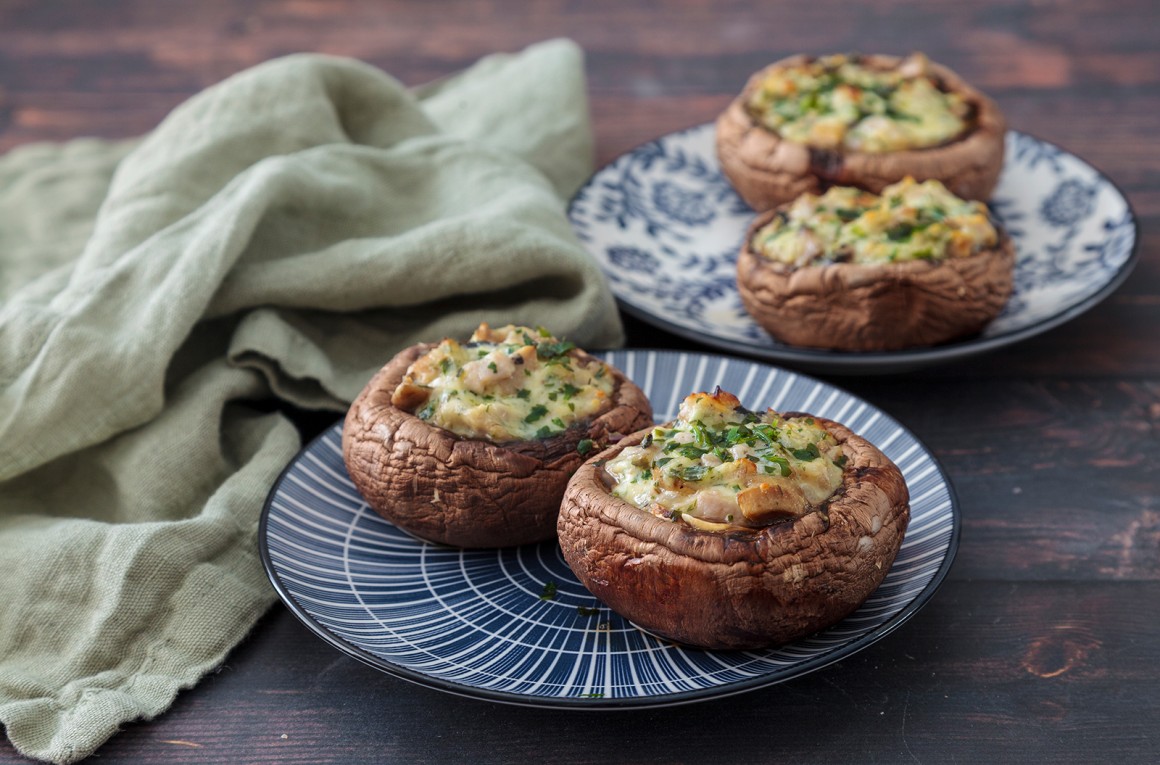 Gebackene Champignons