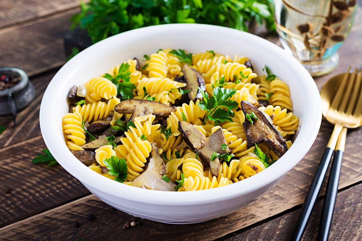 Fusilli mit Pilzen