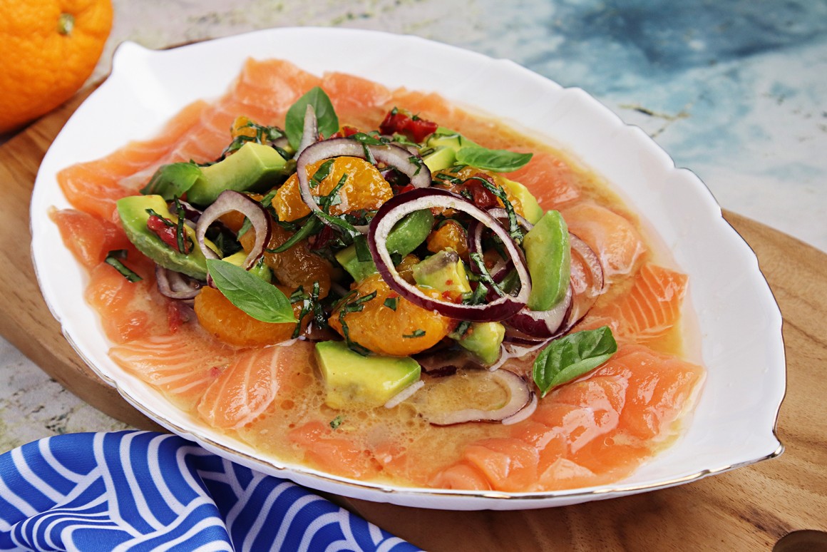 Lachs-Carpaccio mit Orange - Rezept