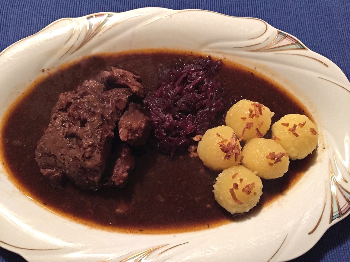 Geschmorte Ochsenbäckchen in Rotweinsoße